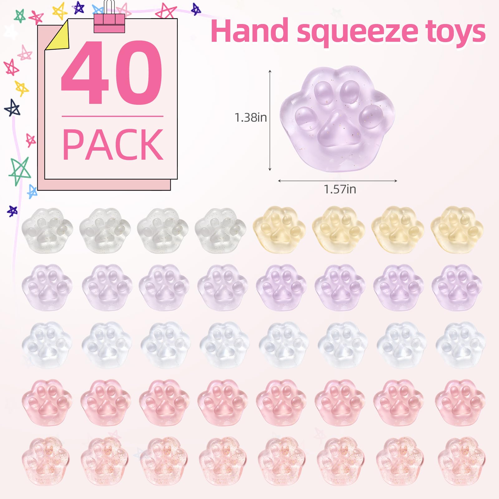 Miaopen cat paw squishy toy mini size fits pockets for on the go relief.