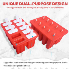 Miaowoof reusable ice pop sticks for durable, mess-free pops.