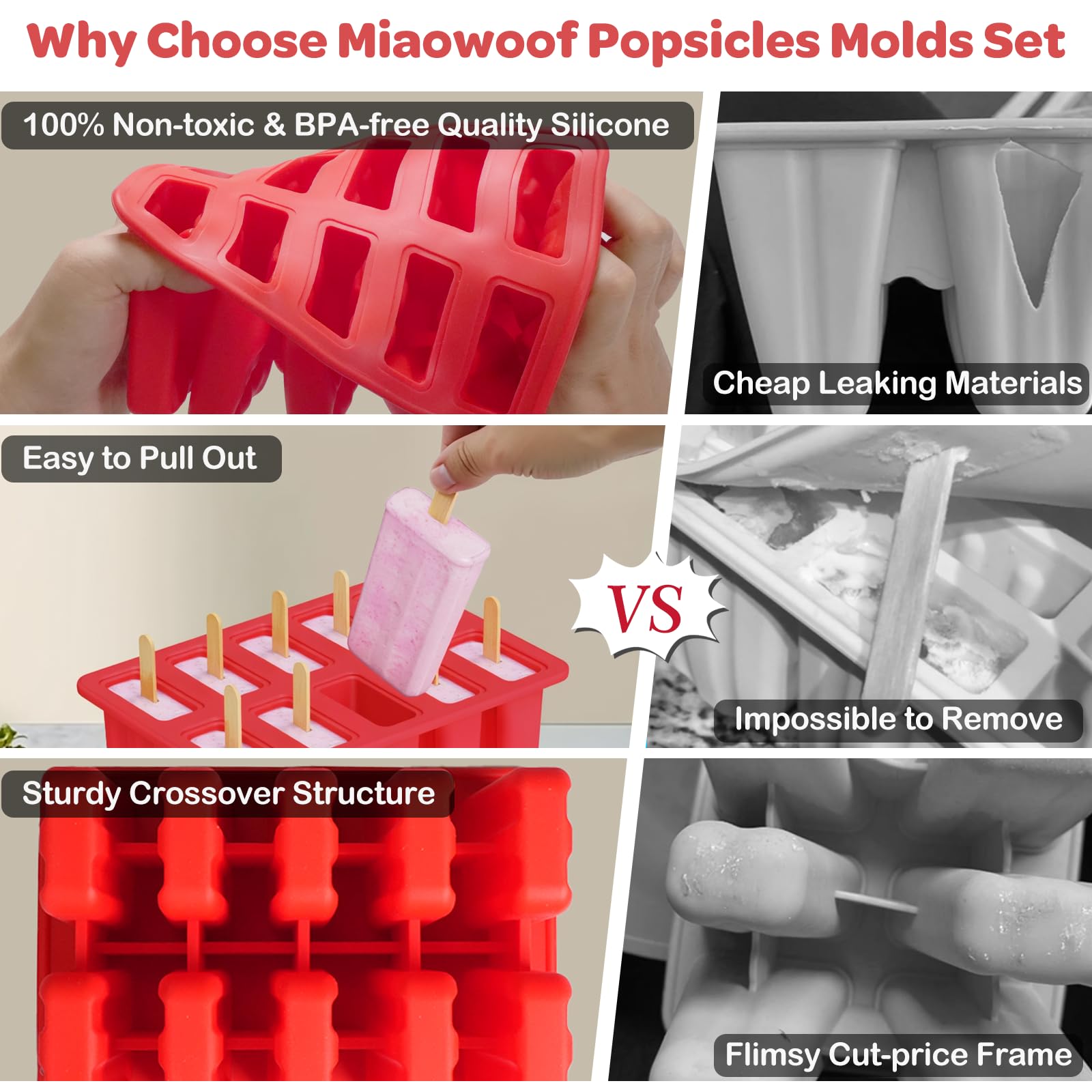 Miaowoof popsicle bags store finished pops neatly for grab-and-go enjoyment.