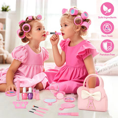 Mibasies 18pc kids makeup set shown with washable colors