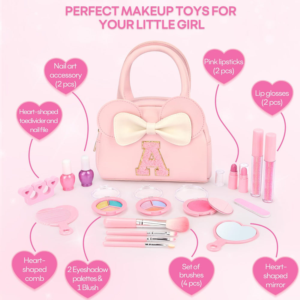 Mibasies makeup brushes and accessories laid out for creative play