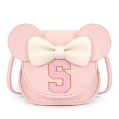 Mibasies pink toddler purse with letter S for everyday carry and style