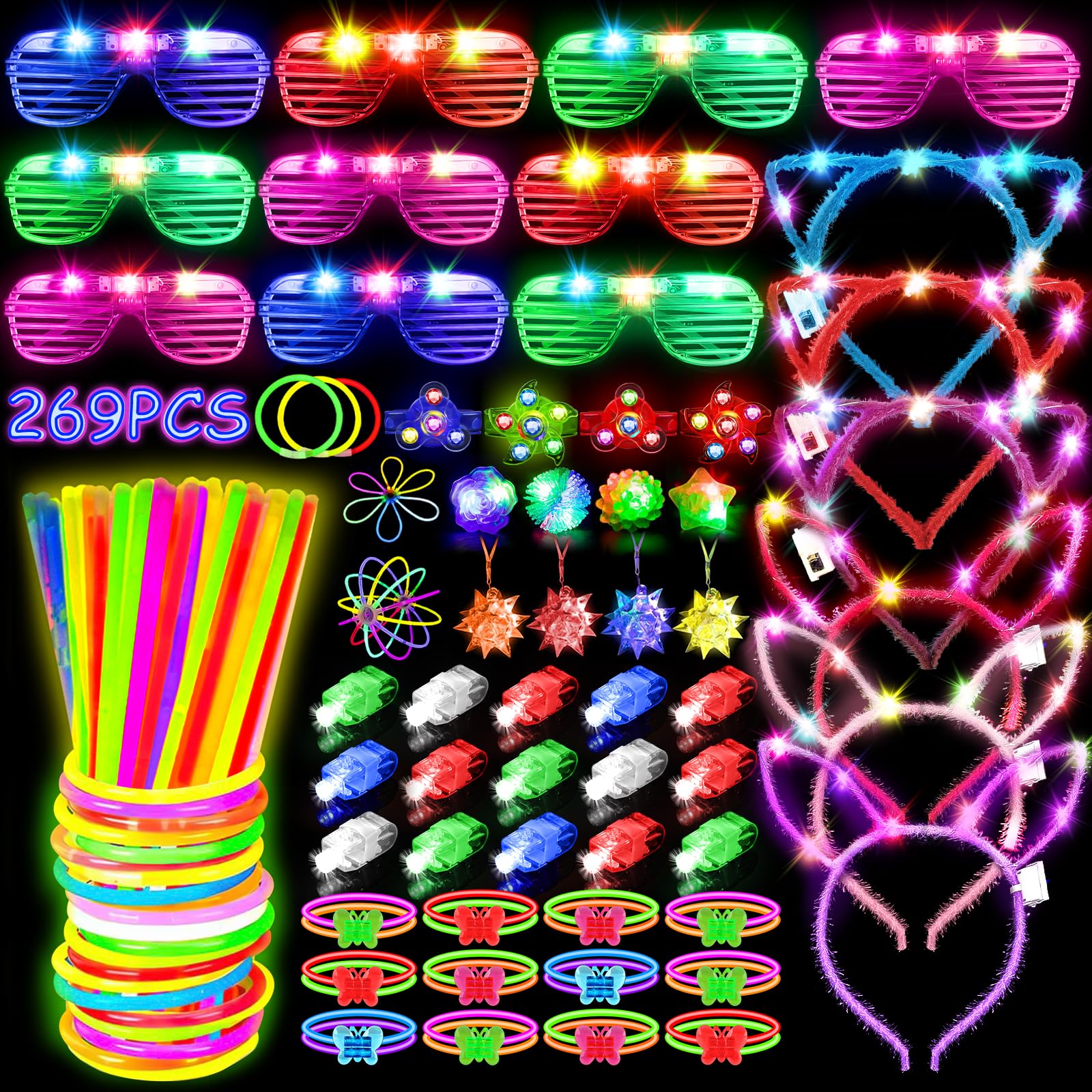 MIBOTE LED glow glasses illuminate parties with bright, kid-friendly lighting.
