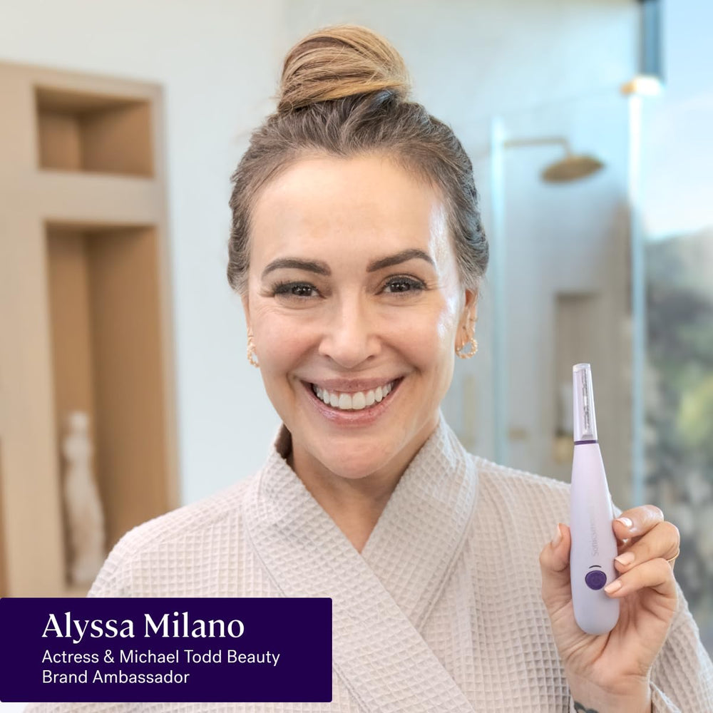 Michael Todd Sonicsmooth Pro+ Dermaplaning system close-up for at-home use.