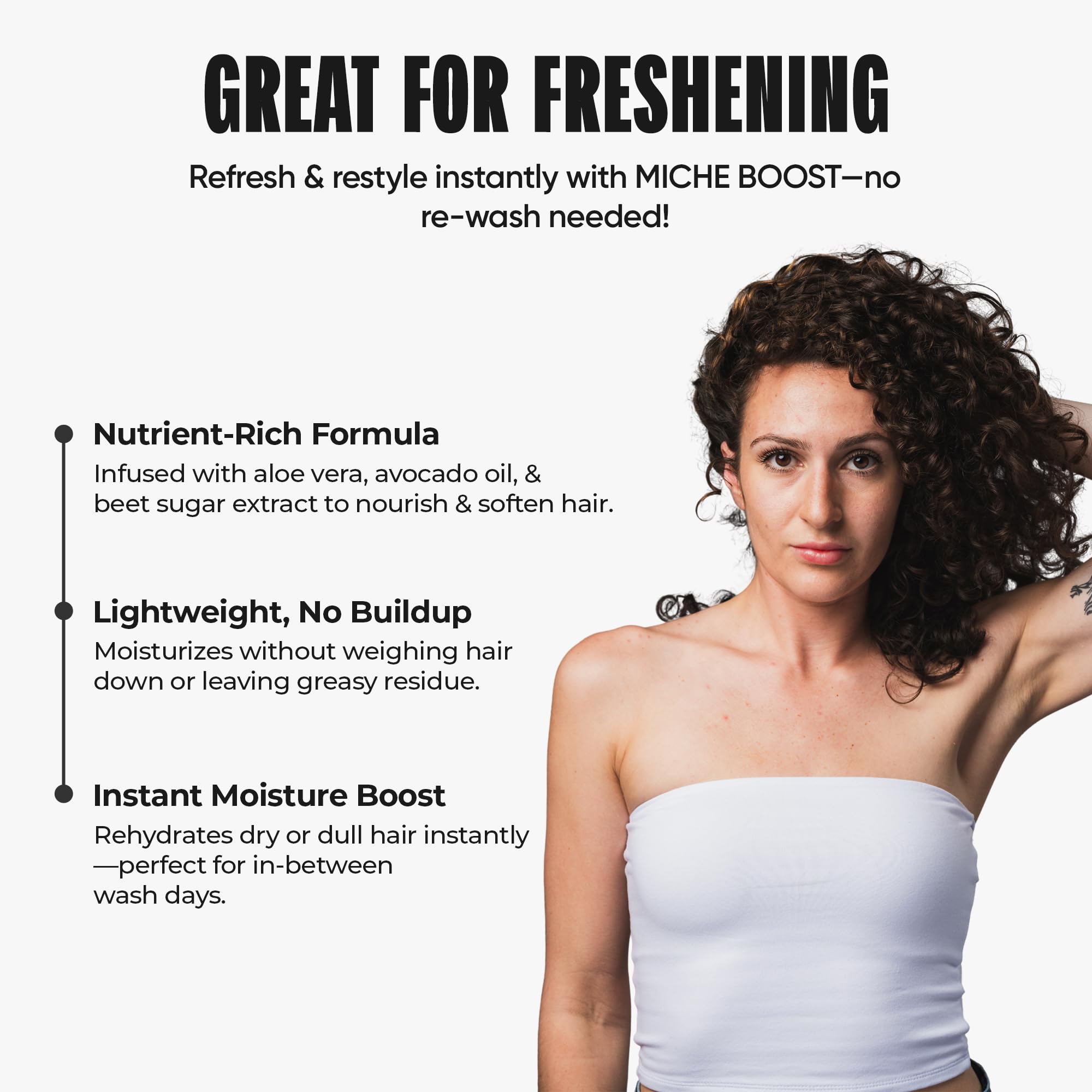 Miche Beauty Hydrate & Refresh travel size bottle for on-the-go conditioning.