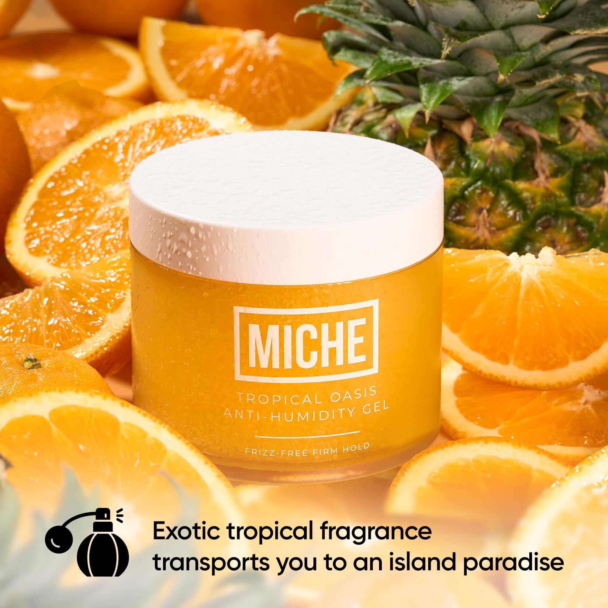 Miche Beauty long-lasting hold gel with easy-dispense bottle for quick styling.