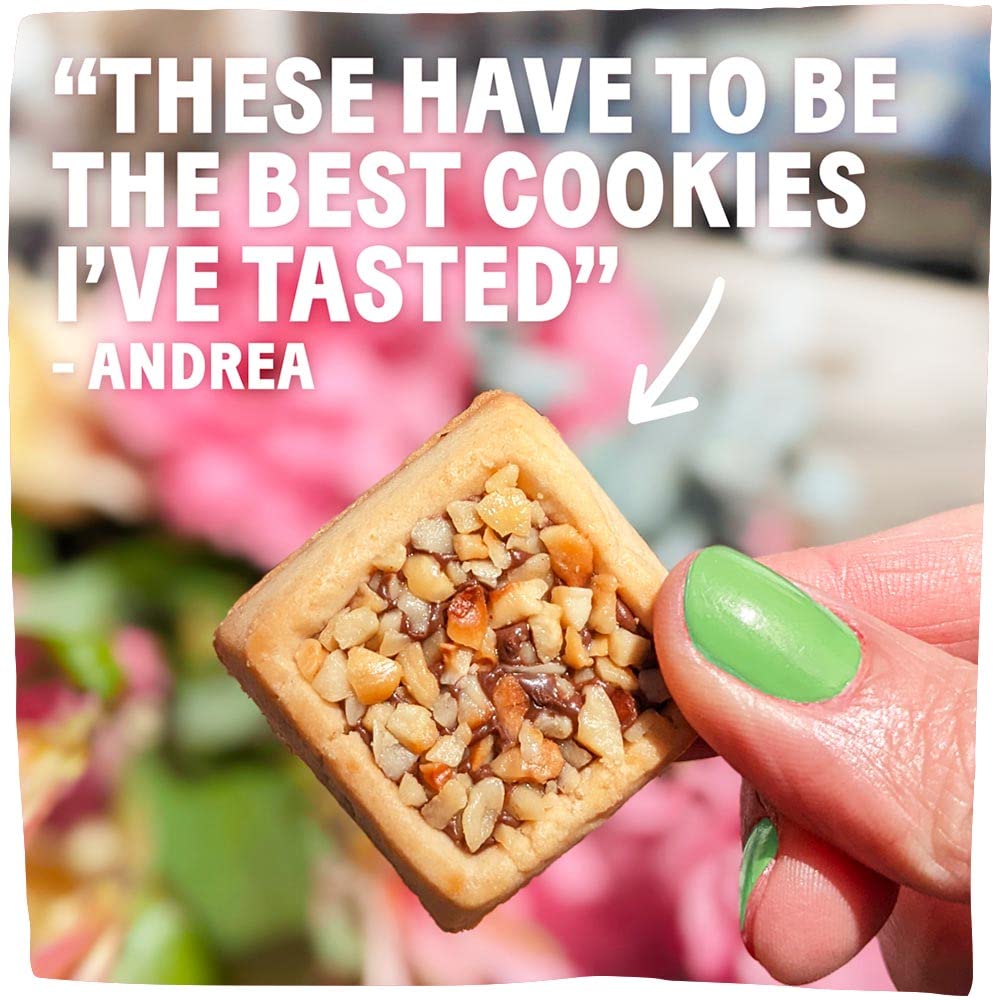 Michel et Augustin cookies with toasted hazelnuts offer a nutty crunch.