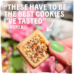Michel et Augustin cookies with toasted hazelnuts offer a nutty crunch.