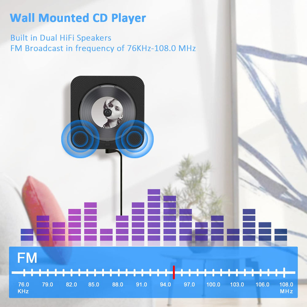 MICOCIOUS portable CD player remote control for convenient operation
