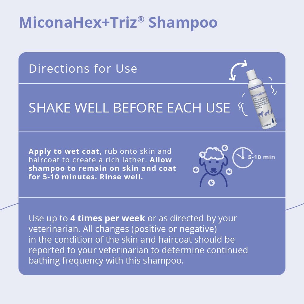 MiconaHex+Triz shampoo application paws image showing easy grooming for dogs