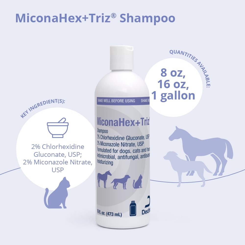 MiconaHex+Triz shampoo bottle for cats with gentle coat care.