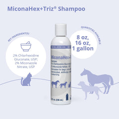 MiconaHex+Triz shampoo foam lather close-up for rich cleansing on pets