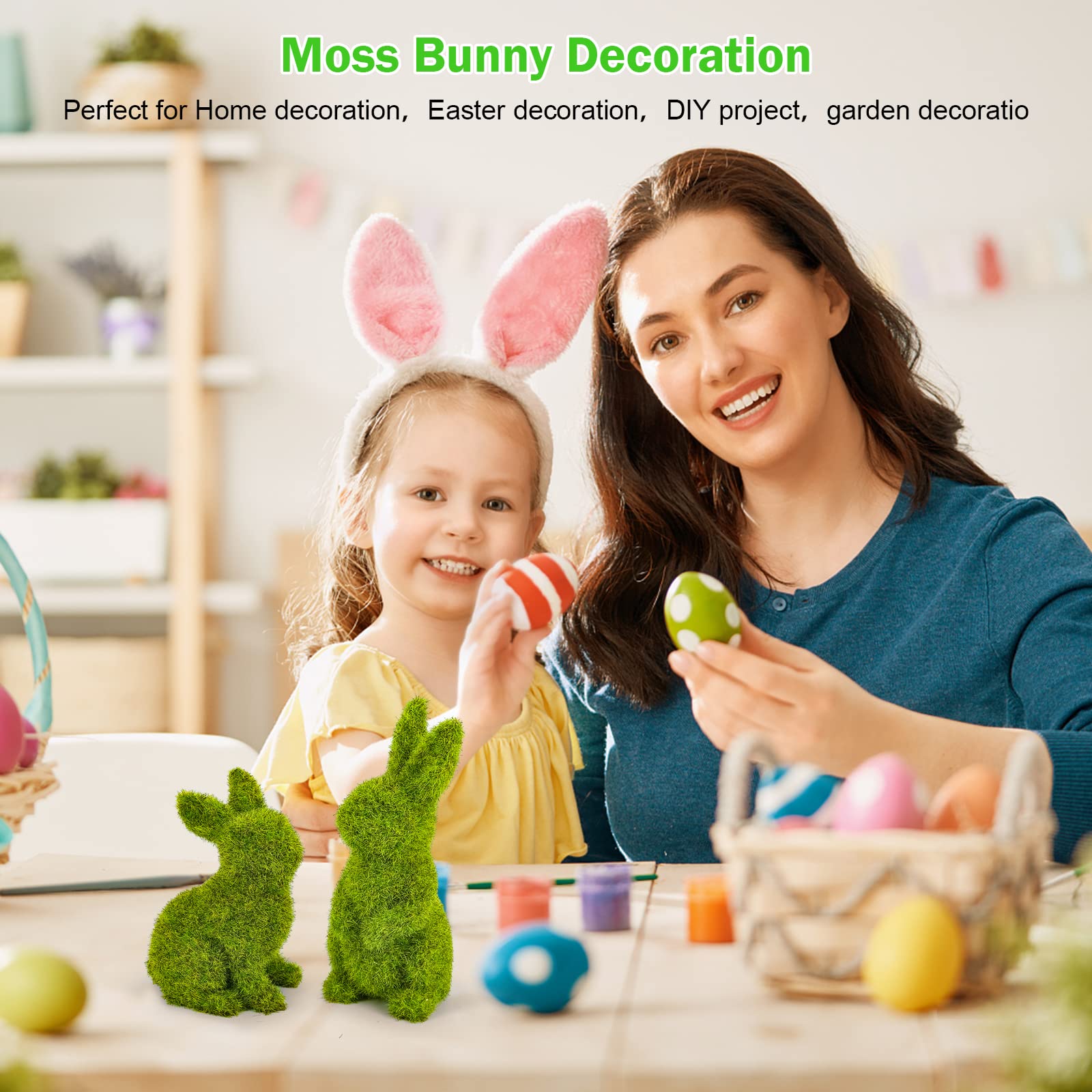 MicoSim Easter garden bunny adds cheerful color to yards and porches.