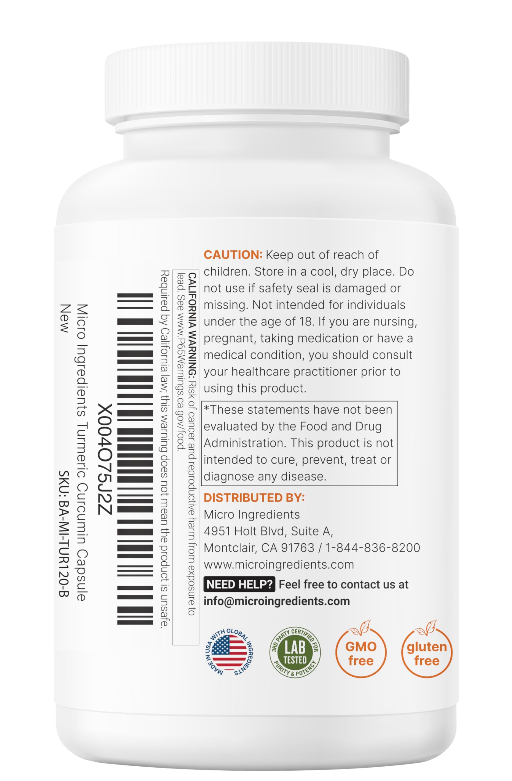 Vegan-friendly, shelf-stable bottle suitable for home use.
