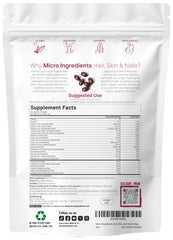 Micro Ingredients 22-in-1 formula highlights a complete beauty nutrient blend.