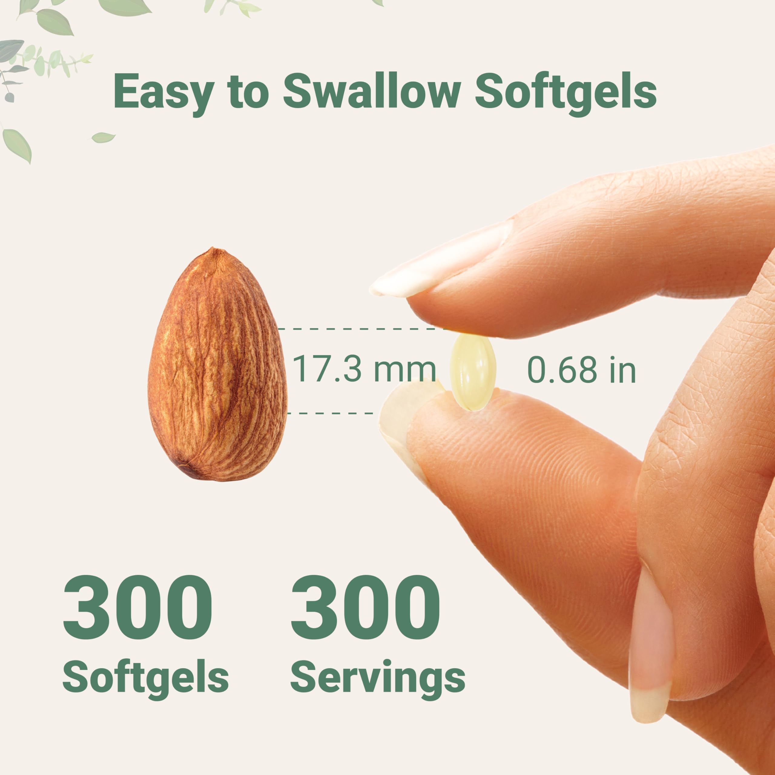 Micro Ingredients pouch with 300 softgels, convenient one-a-day dosage.