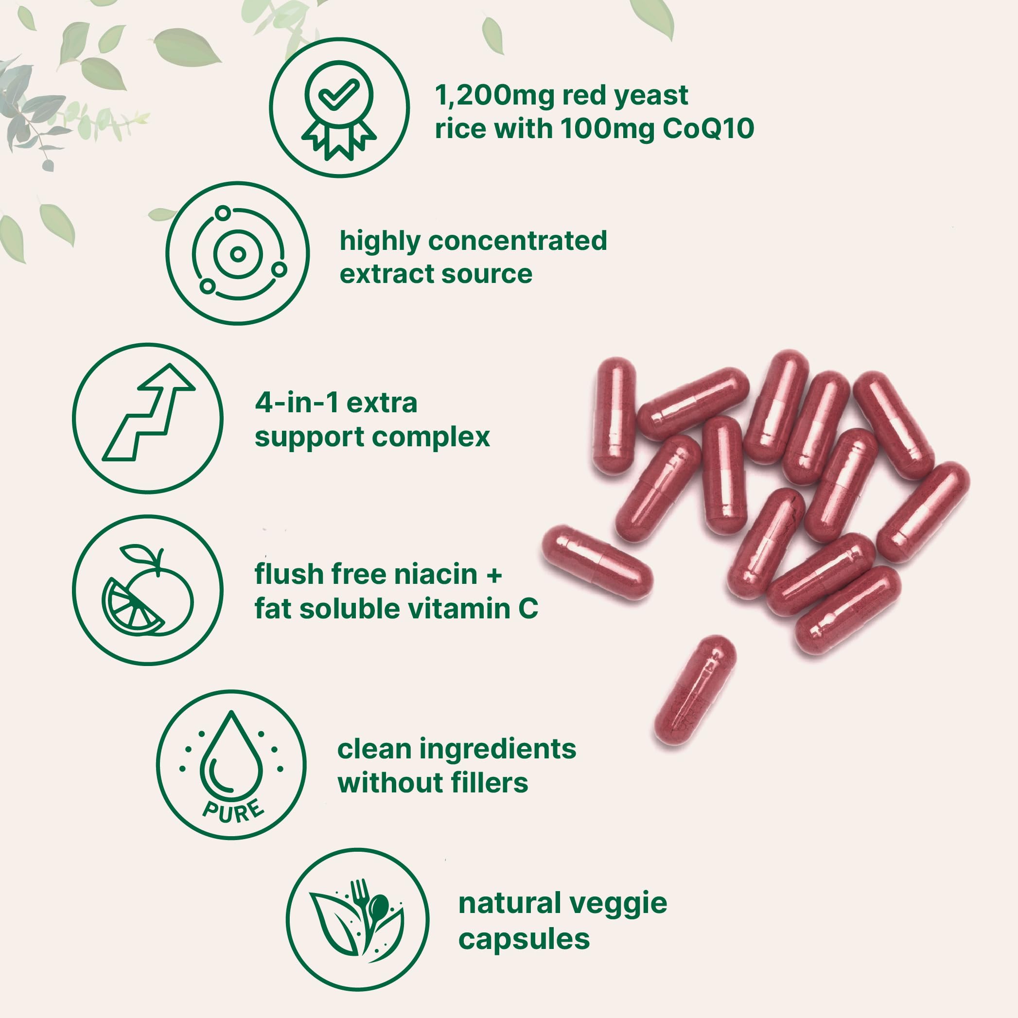 Micro Ingredients 4-in-1 formula diagram highlights CoQ10, niacin, and vitamin C integration.