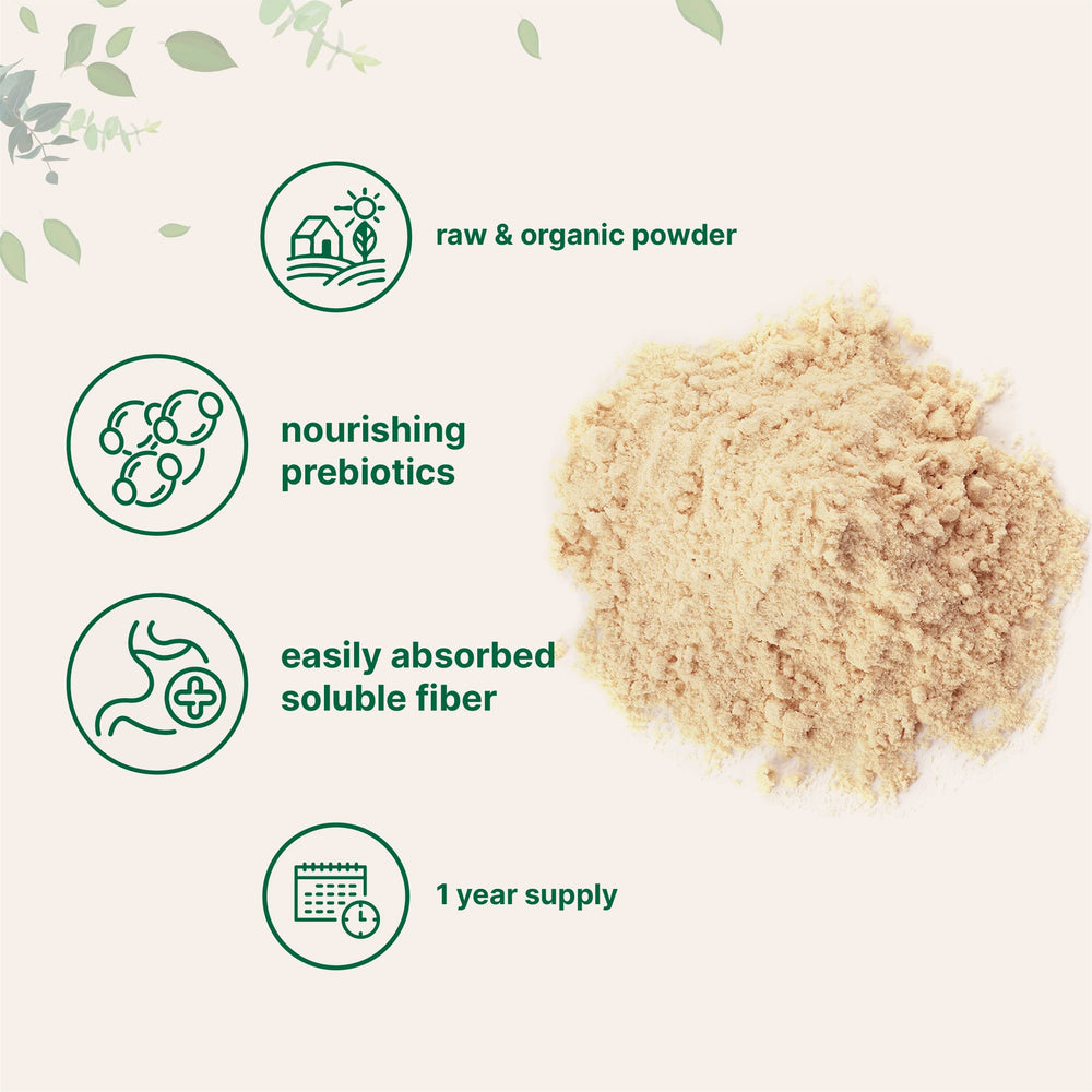 Micro Ingredients Acacia Senegal fiber powder stirred into a smoothie.