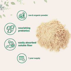 Micro Ingredients Acacia Senegal fiber powder stirred into a smoothie.
