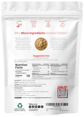 Scoop included for precise daily servings of Micro Ingredients acerola powder