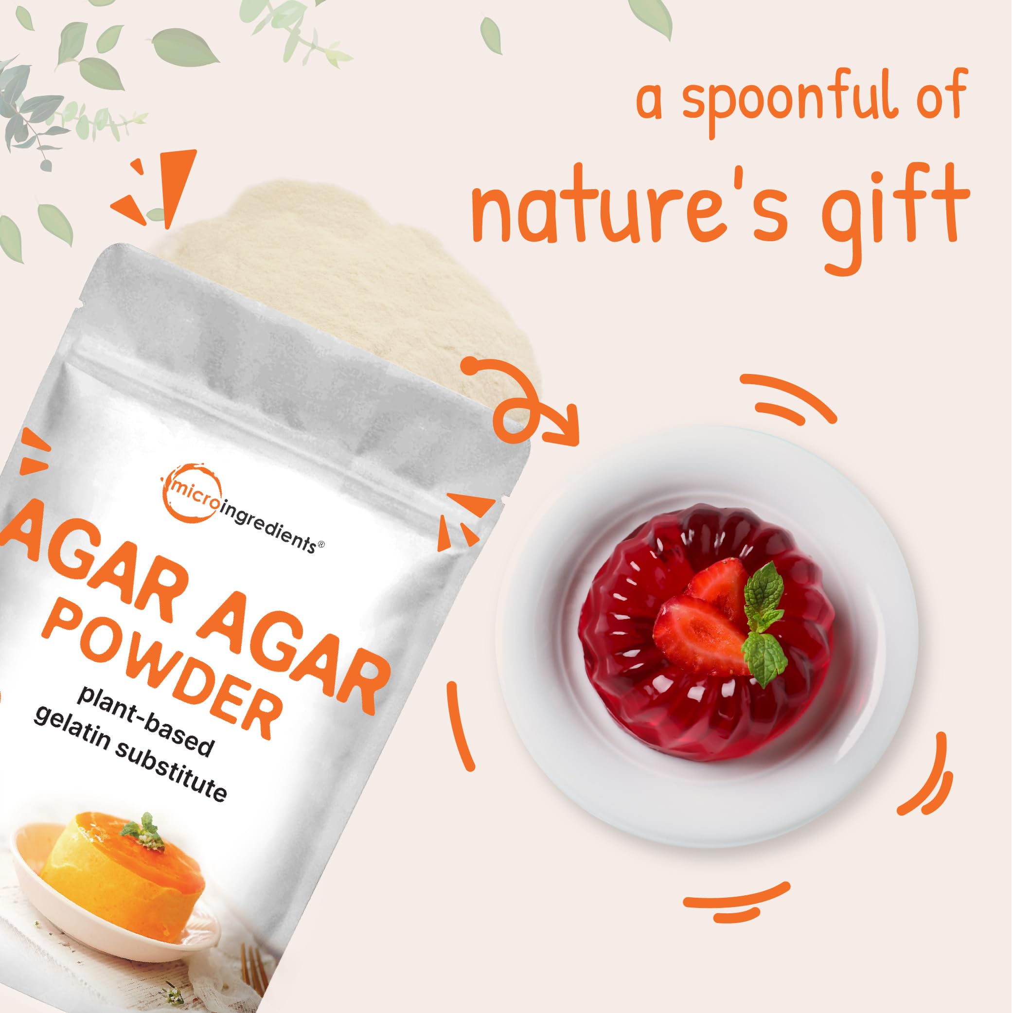 Micro Ingredients agar powder suitable for jello, puddings, and ice cream