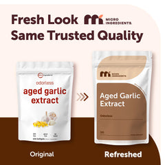 Micro Ingredients aged garlic bulb close-up showing natural aging.
