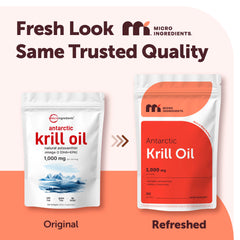 Micro Ingredients Antarctic Krill Oil softgels, easy-to-swallow capsules for daily use