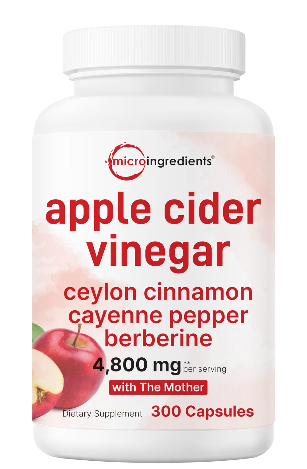 Micro Ingredients ACV Capsules bottle front for daily digestion support.