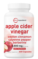 Micro Ingredients ACV Capsules bottle front for daily digestion support.