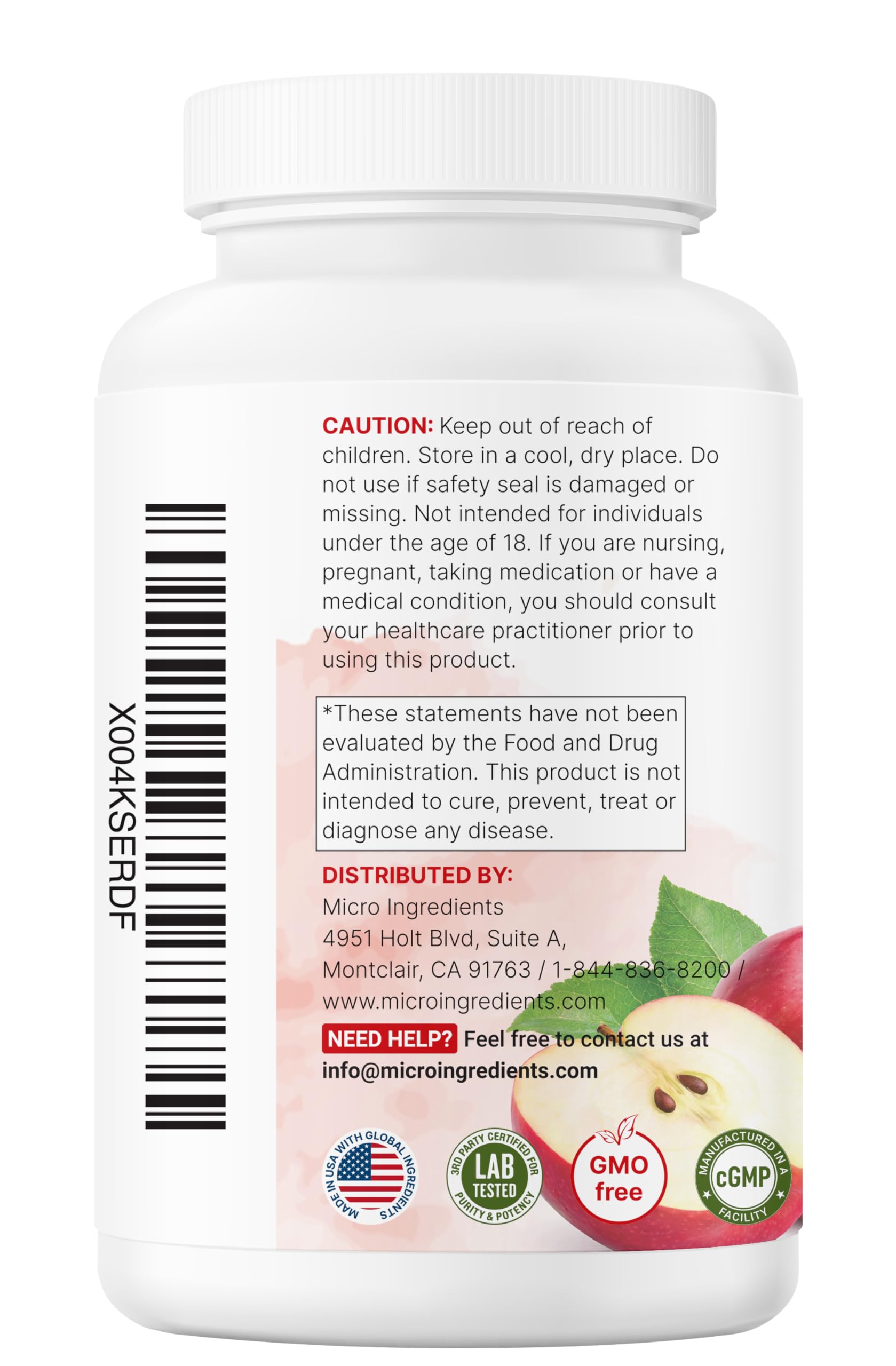 Lifestyle shot of Micro Ingredients ACV bottle on a kitchen counter.