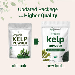 Micro Ingredients Ascophyllum nodosum kelp powder bottle shows pure sea vegetable source