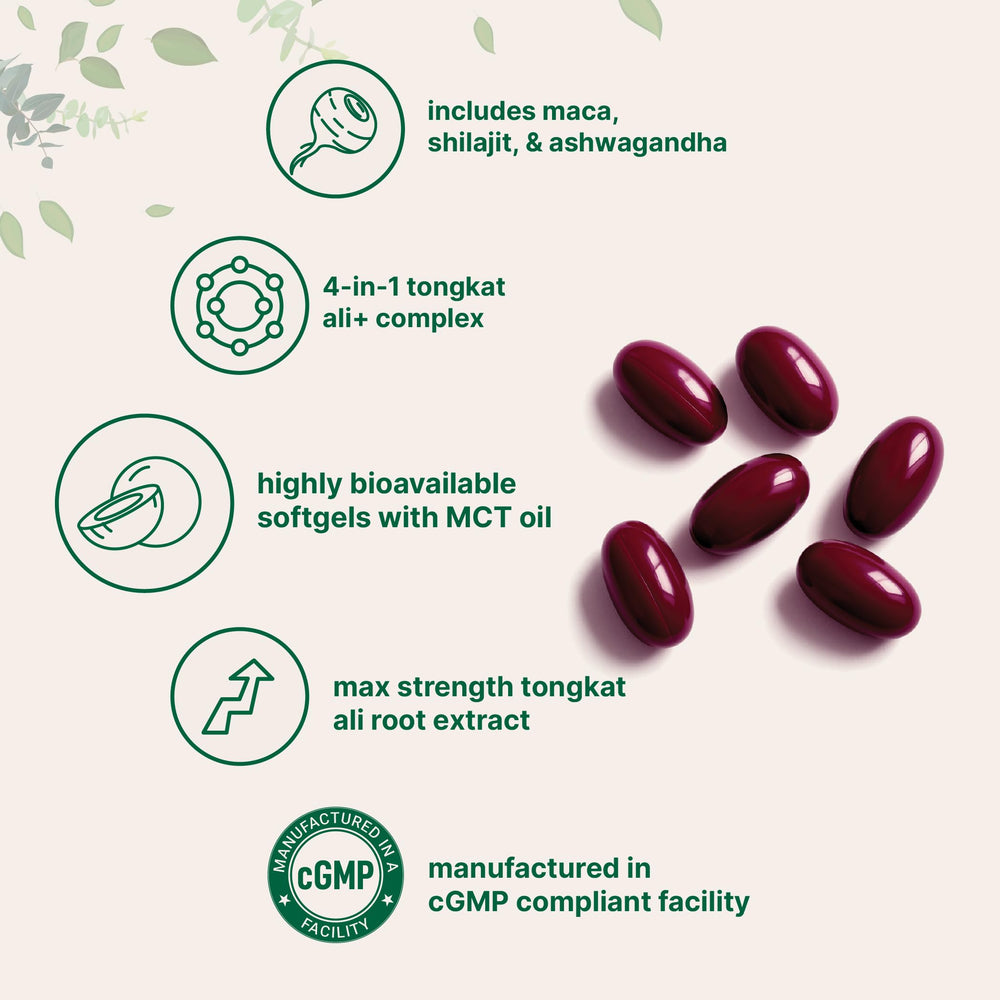 Micro Ingredients Ashwagandha softgels with shilajit illustration for calm focus