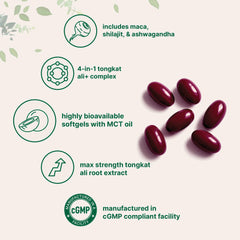 Micro Ingredients Ashwagandha softgels with shilajit illustration for calm focus