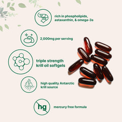 Astaxanthin 800 mcg per dose shown on Micro Ingredients Krill Oil bottle