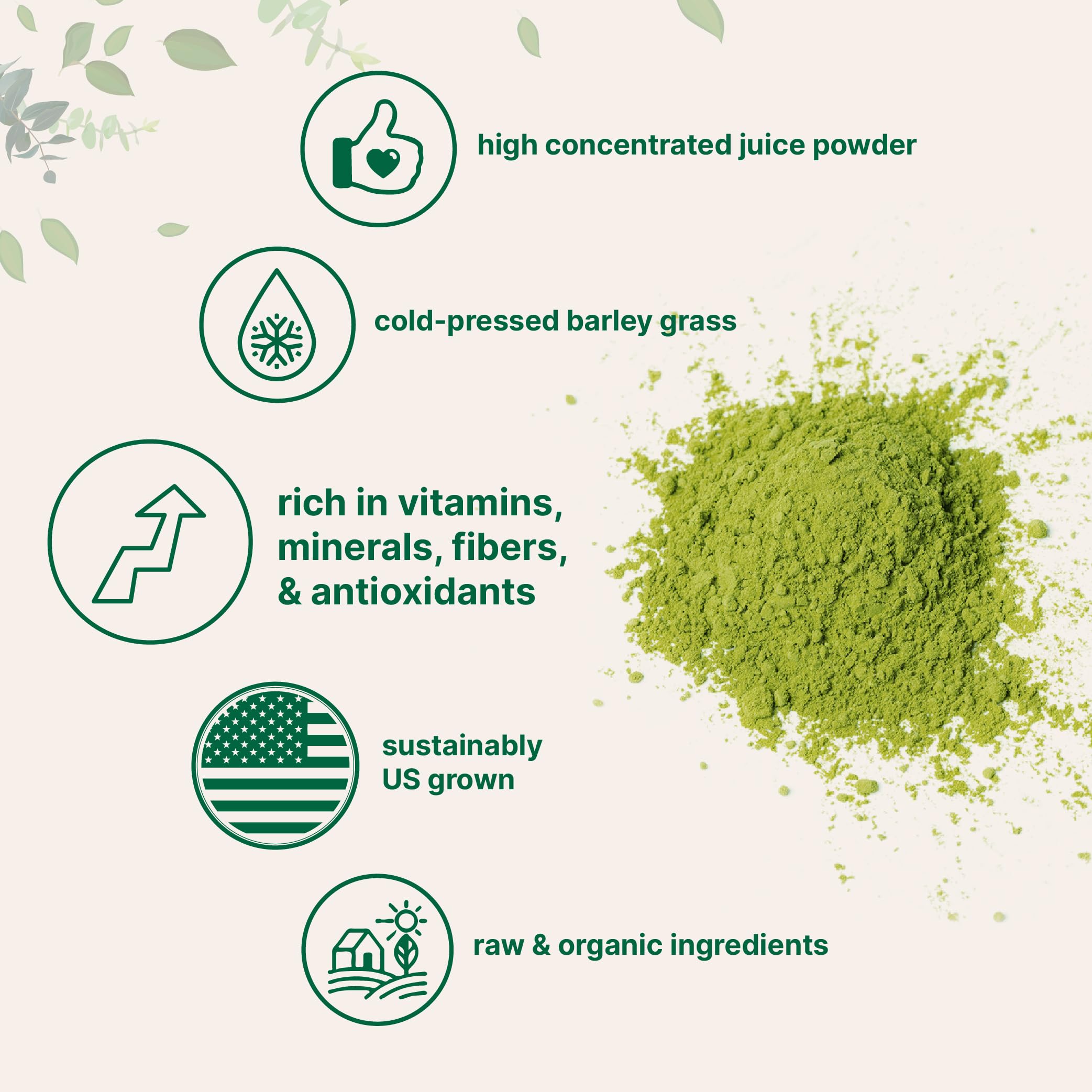 Glass of water with Micro Ingredients barley grass juice powder being poured
