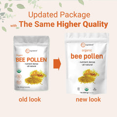 Organic bee pollen granules from Micro Ingredients, versatile yogurt topping