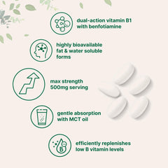 Micro Ingredients Vitamin B1 benfotiamine softgels close-up showing enhanced absorption potential.