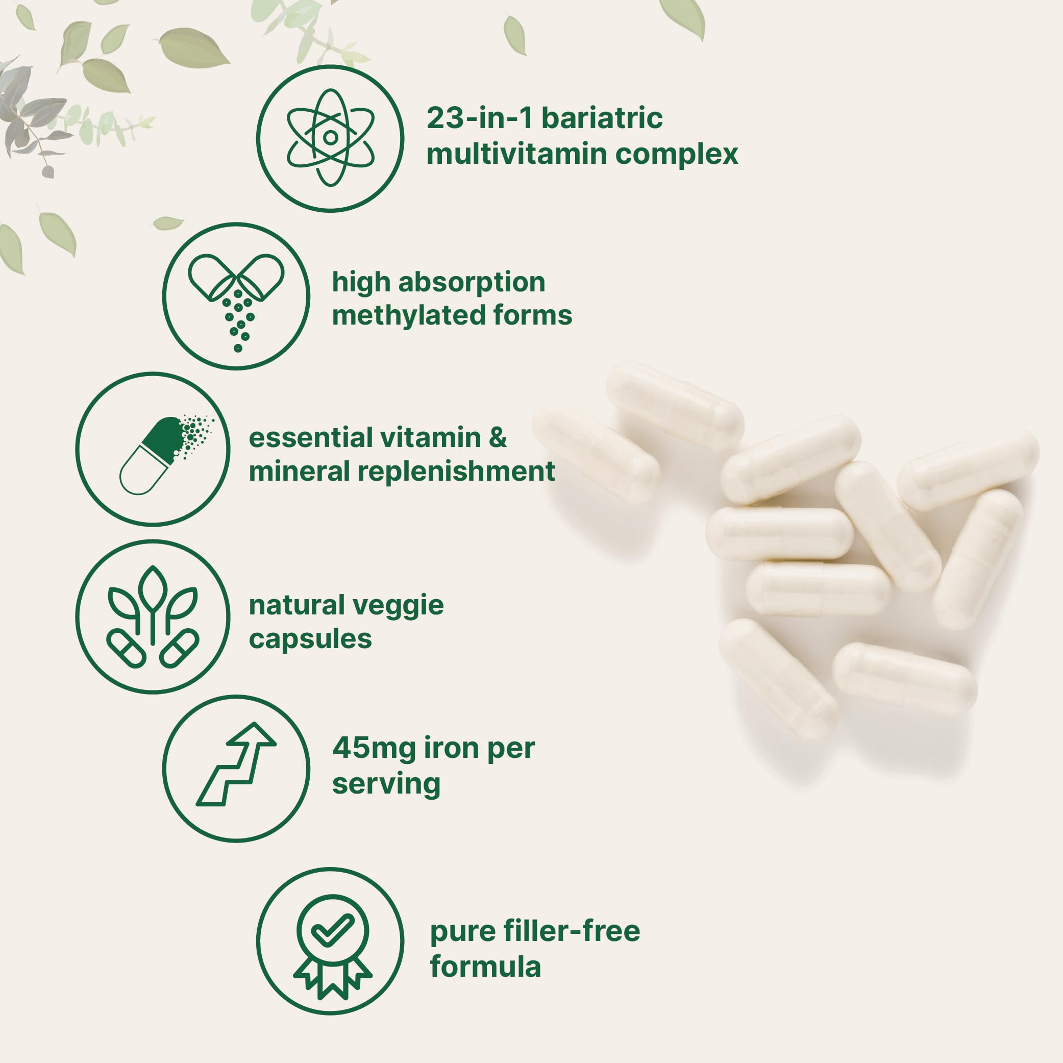 Micro Ingredients bottle label detail highlights 23 nutrients and bioactive vitamins