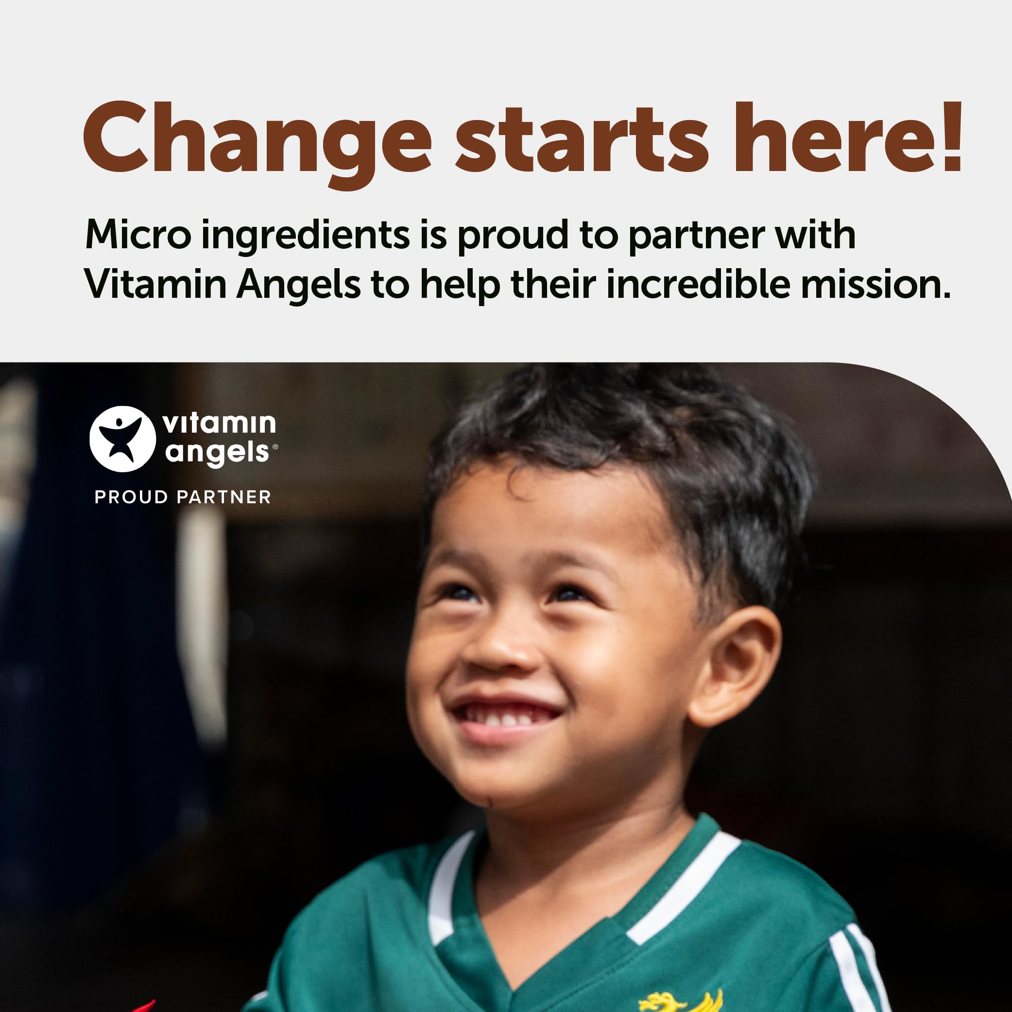 Micro Ingredients bottle packaging, non-GMO and irradiation-free label.