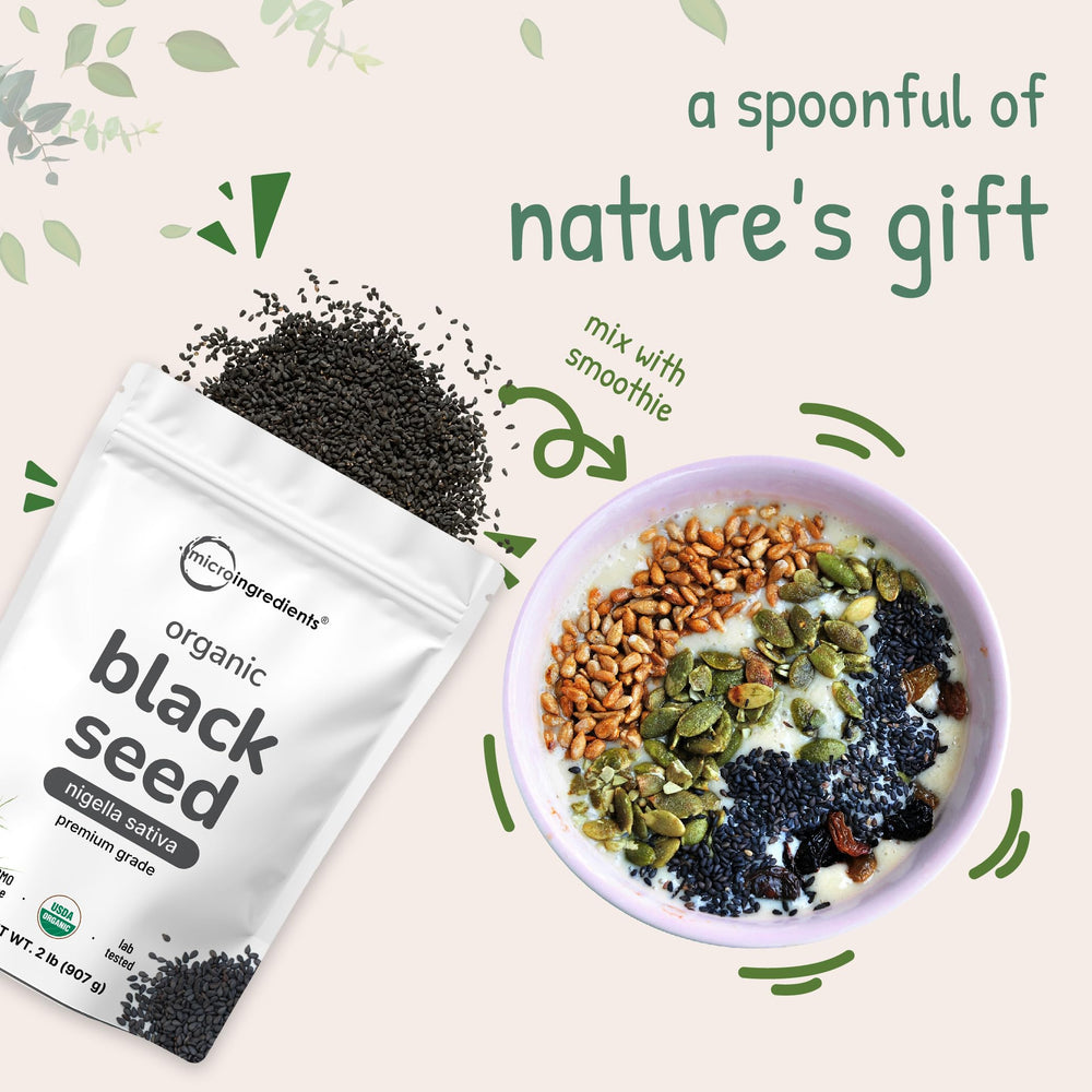 Micro Ingredients bulk black cumin seeds, third-party tested for safety and purity
