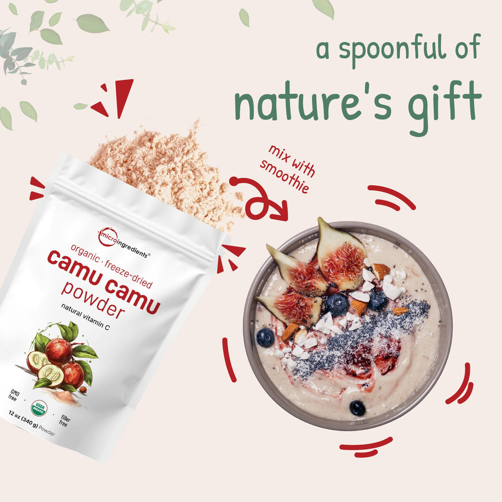 Packaging box of Micro Ingredients Camu Camu for convenient daily use