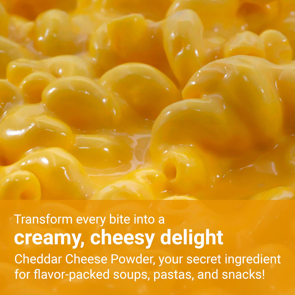 Micro Ingredients cheddar cheese powder dusted on popcorn for savory snacking
