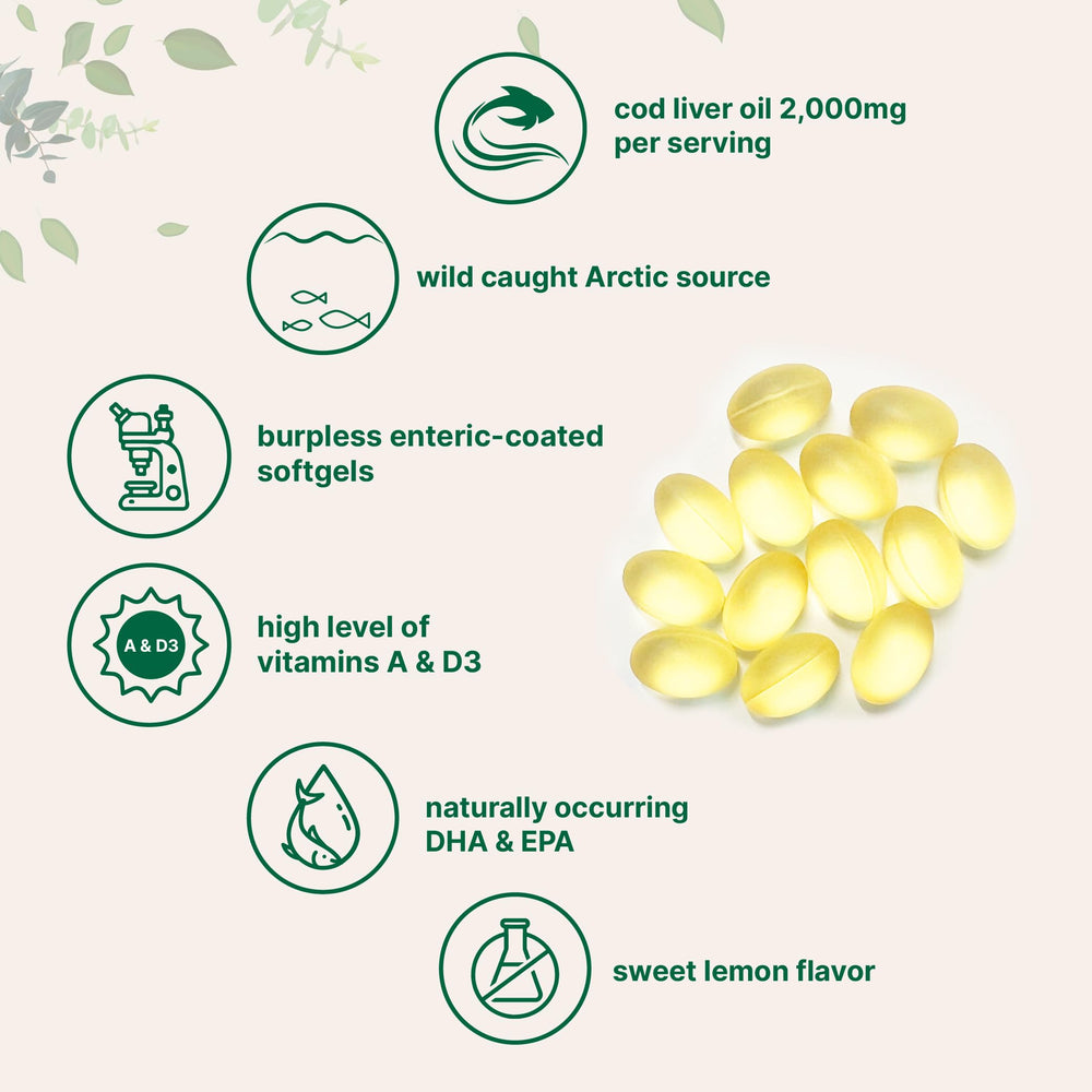 Micro Ingredients cod liver oil 360-softgel pouch front with value-packed omega-3.