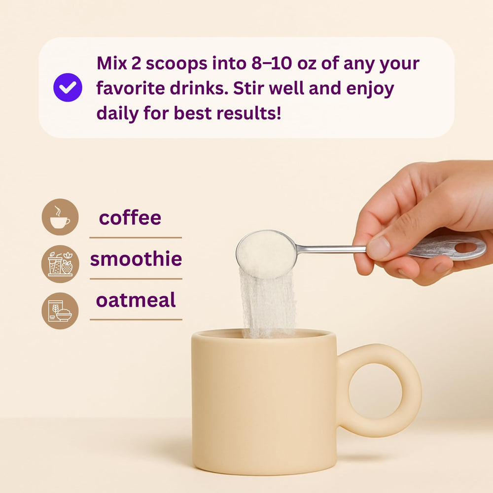 Collagen powder dissolving quickly in water with Micro Ingredients