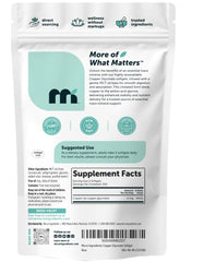 Micro Ingredients Copper Glycinate softgels poured, highlighting smooth MCT oil delivery.