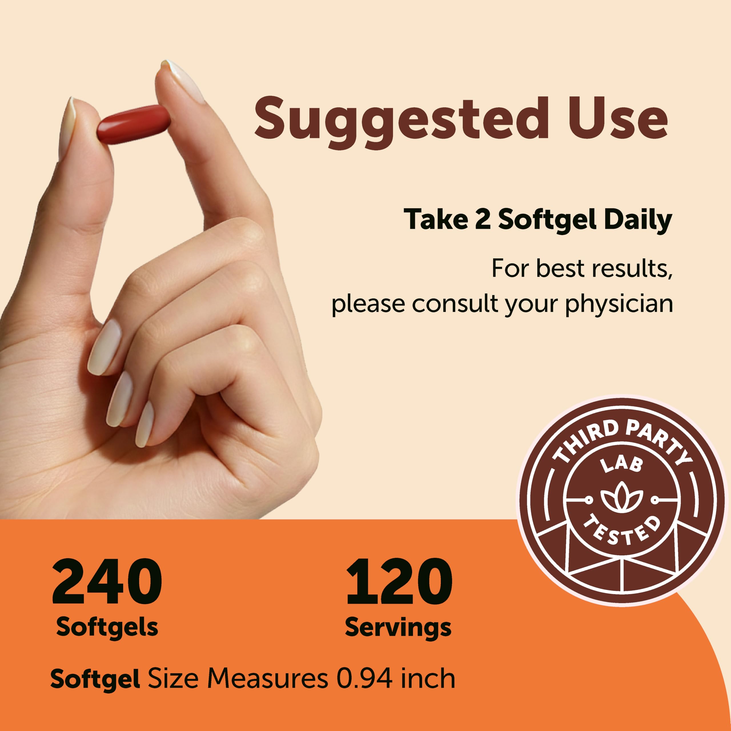 Micro Ingredients CoQ10 240 softgels pack for four months