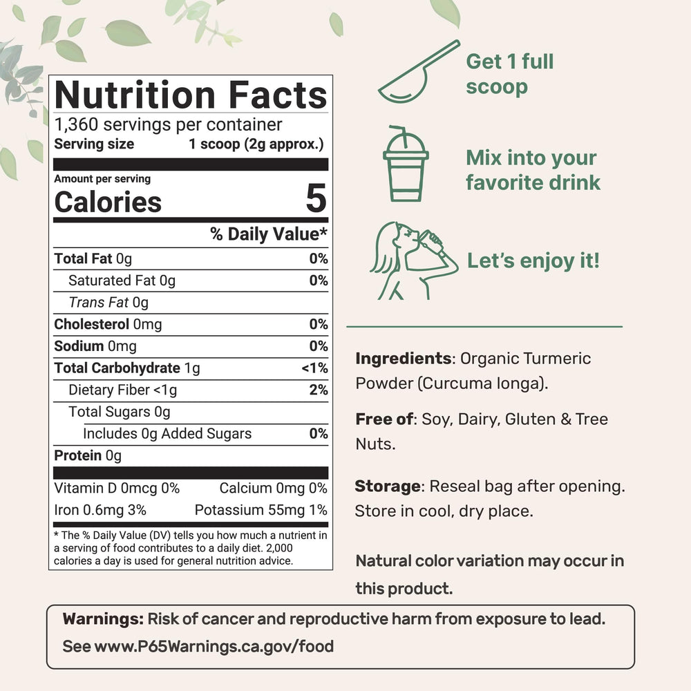 Micro Ingredients turmeric powder close-up shows a vibrant curcumin-rich golden hue.