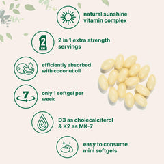 Micro Ingredients D3 + K2 coconut oil carrier enhances absorption