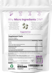 Close-up of Micro Ingredients DIM+ softgels for easy swallowing