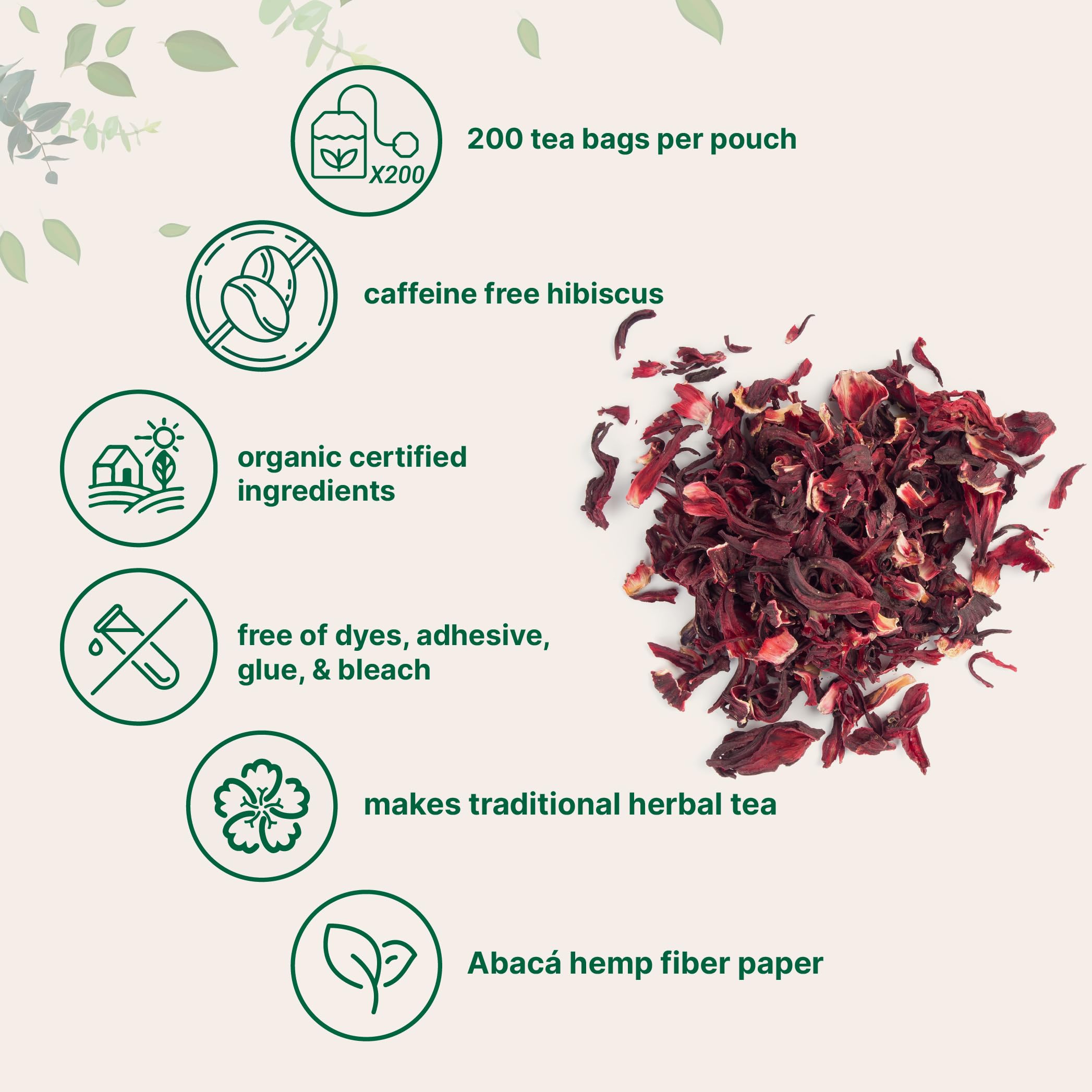 micro ingredients hemp paper tea bags packaging emphasizing eco-friendly materials.